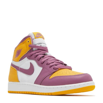 Air Jordan 1 High OG (GS) 'University Gold / Light Bordeaux' - Angle 2