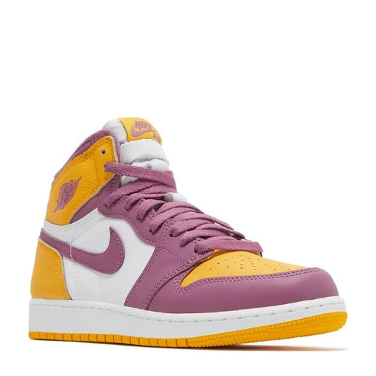 Air Jordan 1 High OG (GS) 'University Gold / Light Bordeaux' - Angle 2