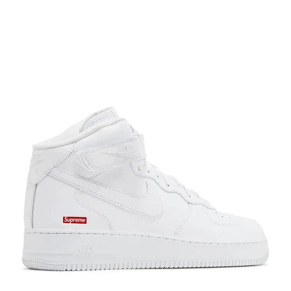 Nike Supreme x Air Force 1 Mid 'Box Logo - Triple White' - Angle 2