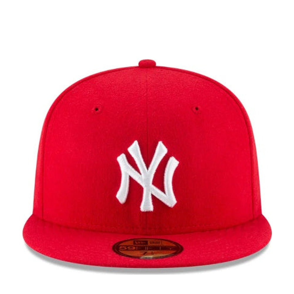 New York Yankees Scarlet Basic 59FIFTY Fitted 'Red And White' - Angle 2