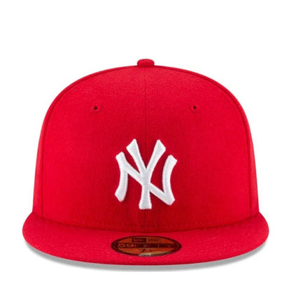 New York Yankees Scarlet Basic 59FIFTY Fitted 'Red And White' - Angle 2