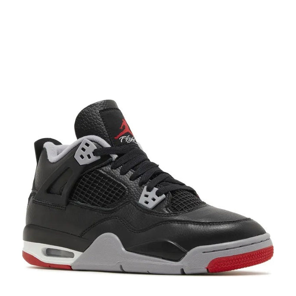 Air Jordan 4 Retro (GS) 'Black Fire Red Cement Grey' - Angle 2