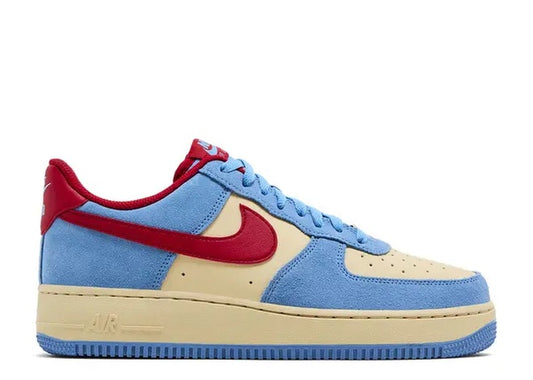 [FQ8714-401] NIKE AIR FORCE 1 07 MENS FOOTWEAR CASUALUNIVERSITY BLUE RED
