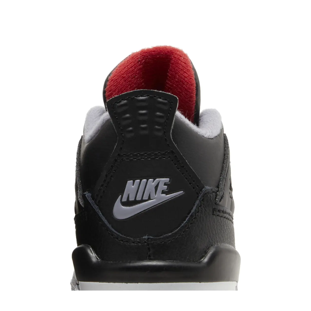 Air Jordan 4 Retro (TD) 'Black Fire Red Grey' sneaker, alternate view 9