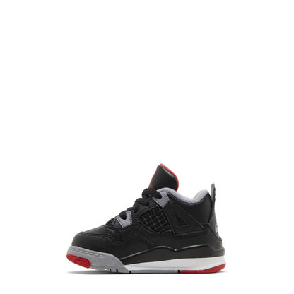 Air Jordan 4 Retro (TD) 'Black Fire Red Grey' sneaker, alternate view 6