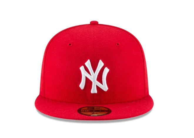 New York Yankees Scarlet Basic 59FIFTY Fitted 'Red And White'