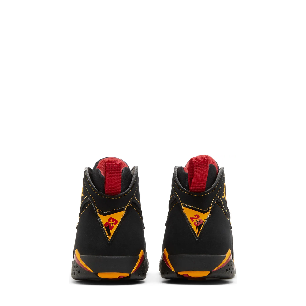 Air Jordan 7 Retro (TD) 'Black Citrus Varsity Red' sneaker, alternate view 7