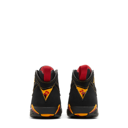 Air Jordan 7 Retro (TD) 'Black Citrus Varsity Red' sneaker, alternate view 7