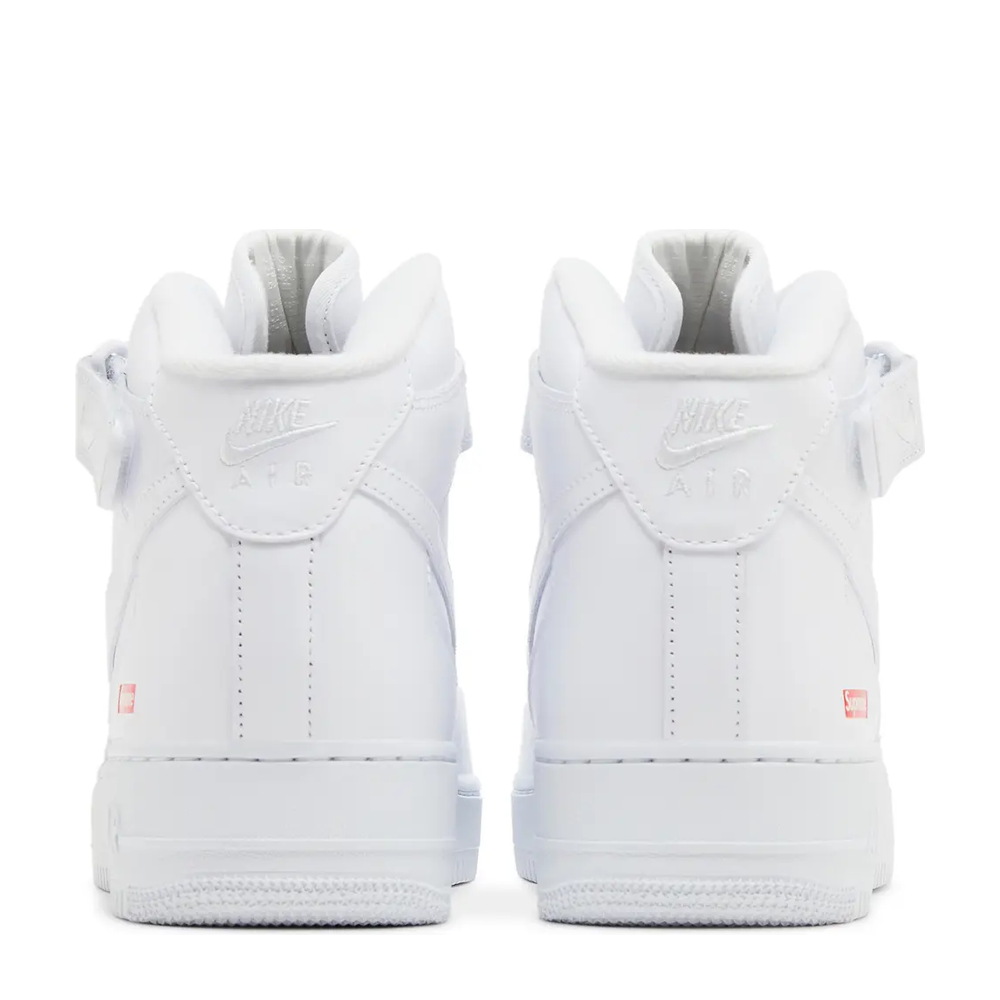 Nike Air Force 1 Mid x Supreme 'Box Logo Triple White' sneaker, alternate view 8