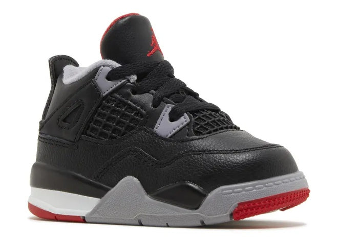 Nike Air Jordan 4 TD 'Black Fire Red Grey' Toddler Sneaker