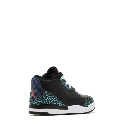 Air Jordan 3 Retro (TD) 'Black Siren Red Hyper Jade' - Angle 3