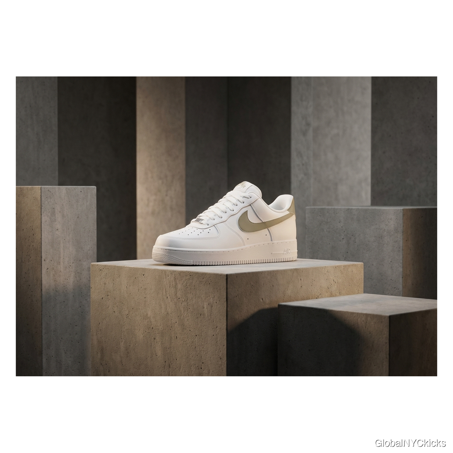 Nike Air Force 1 '07 'White Light Khaki' - Angle 3