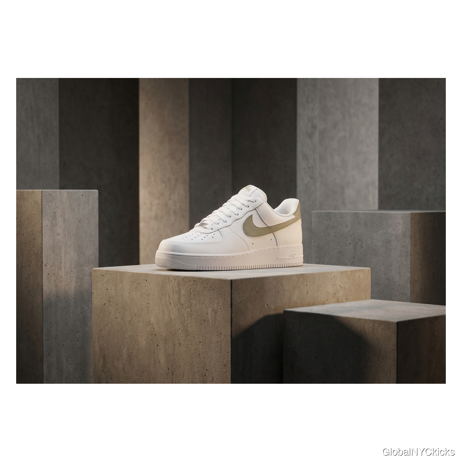 Nike Air Force 1 '07 'White Light Khaki' - Angle 3