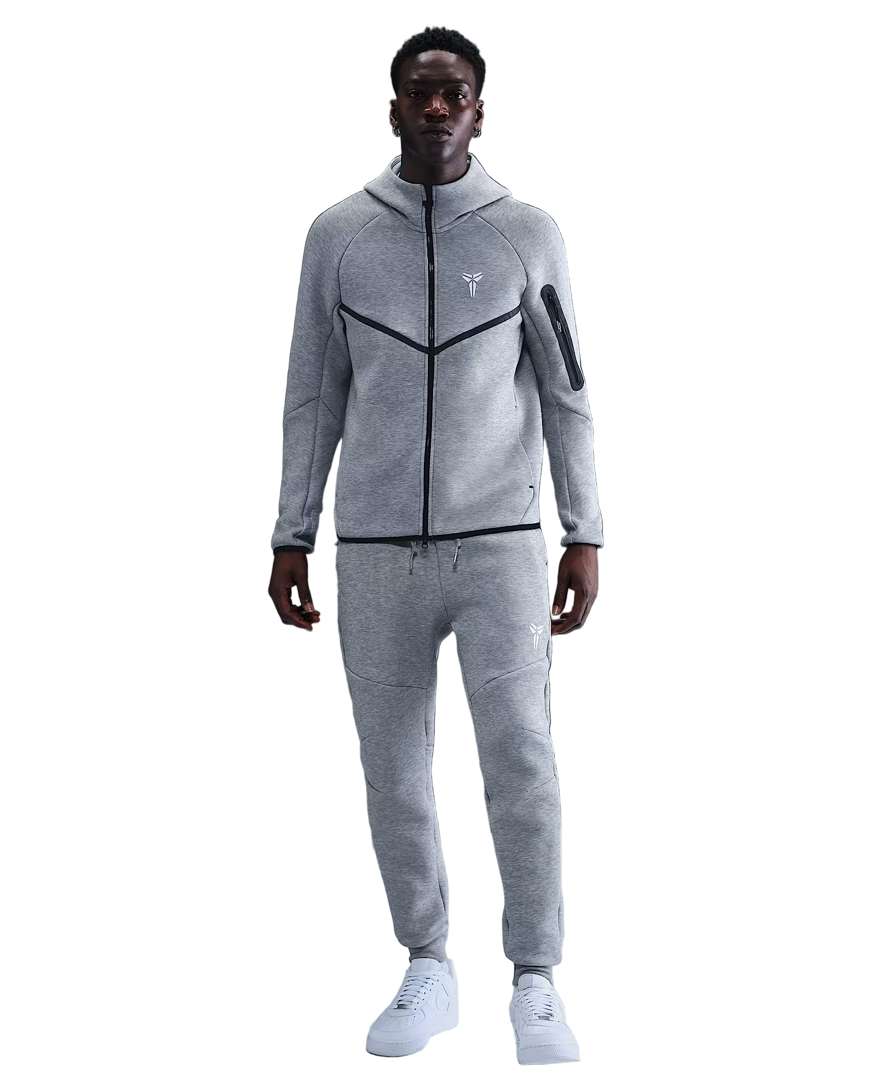 Nike Kobe Tech Fleece Full-Zip Windrunner Jacket 'Dark Grey Heather' - Angle 3