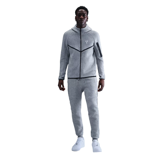 Nike Kobe Tech Fleece Full-Zip Windrunner Jacket 'Dark Grey Heather' - 85% Scale - Angle 2