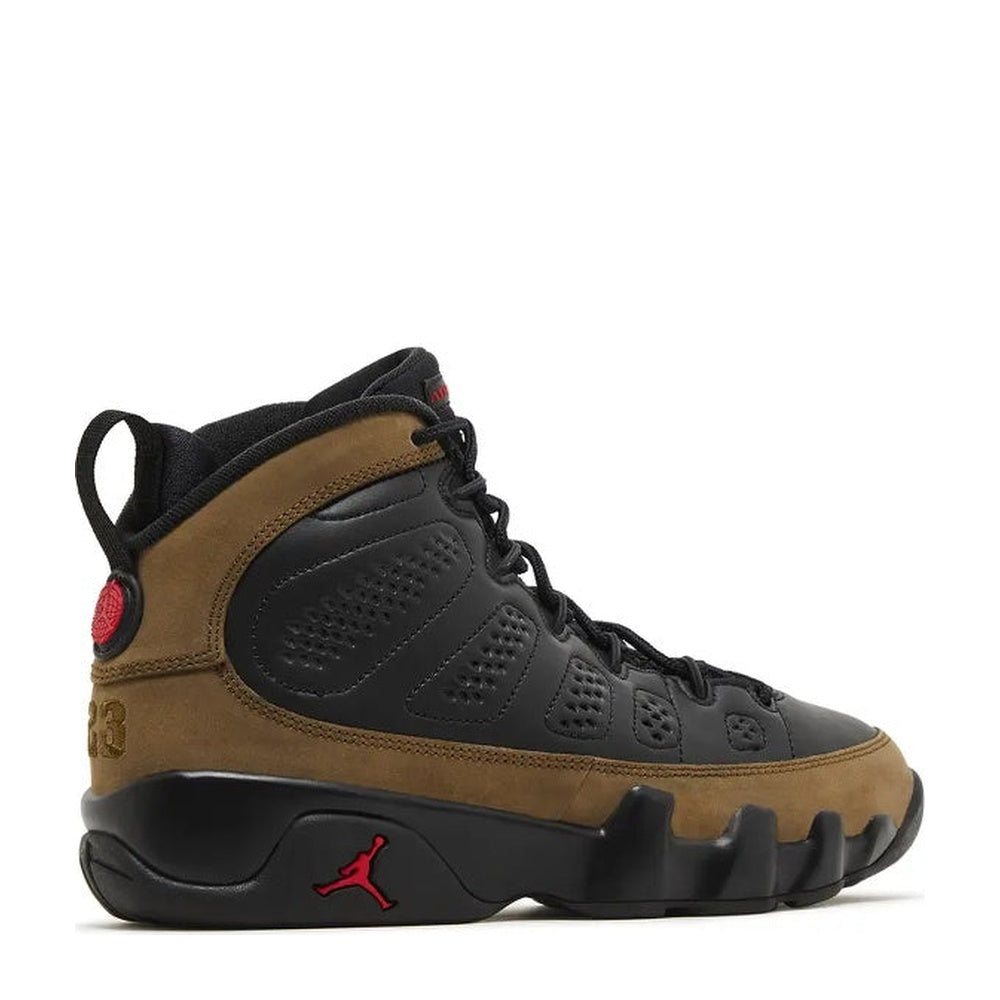 Air Jordan 9 Retro (GS) 'Black True Red Light Olive' - Angle 3