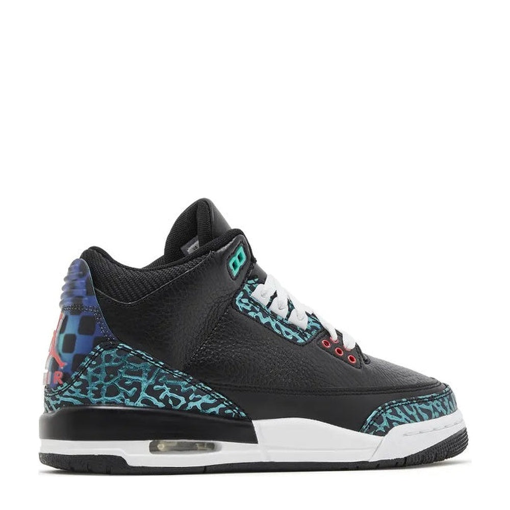Air Jordan 3 Retro (GS) 'Black Siren Red Hyper Jade' - Angle 3