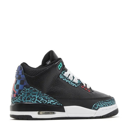 Air Jordan 3 Retro (GS) 'Black Siren Red Hyper Jade' - Angle 3