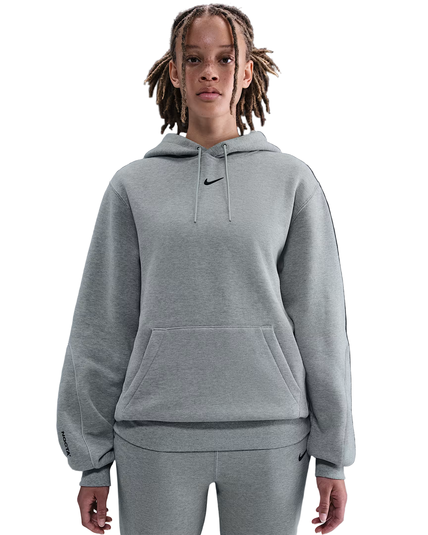 Nike NOCTA Premium Fleece Hoodie 'Athletic Grey' - Angle 3