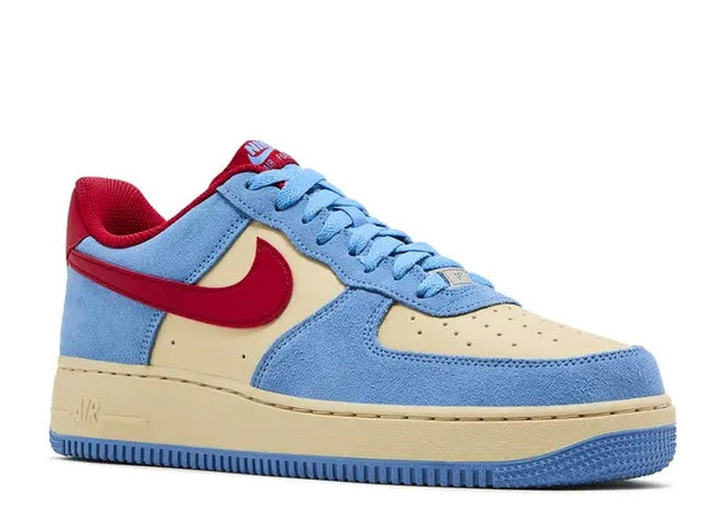 [FQ8714-401] NIKE AIR FORCE 1 07 MENS FOOTWEAR CASUALUNIVERSITY BLUE RED