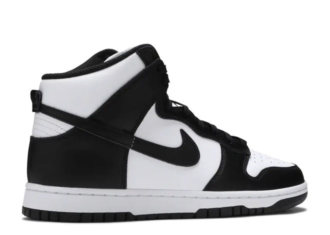 Nike Dunk High White Black mens sneaker, style DD1399-105, classic high-top side view.