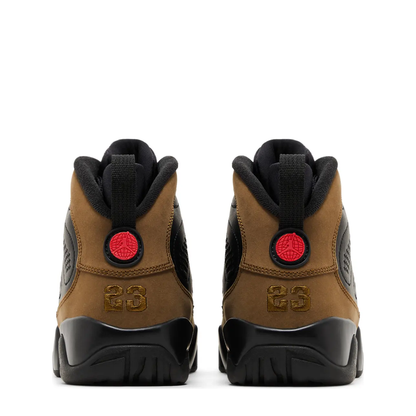 Air Jordan 9 Retro (GS) 'Black True Red Light Olive' sneaker, alternate view 8