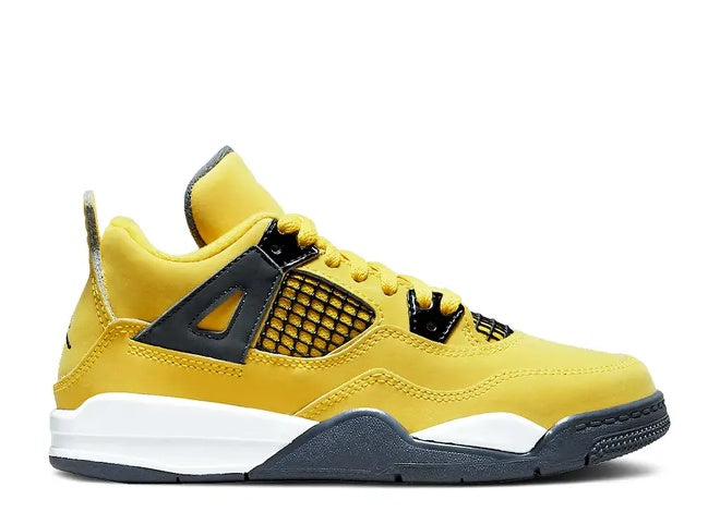Nike Air Jordan 4 PS 'Tour Yellow Dark Blue Grey' Pre School Sneaker