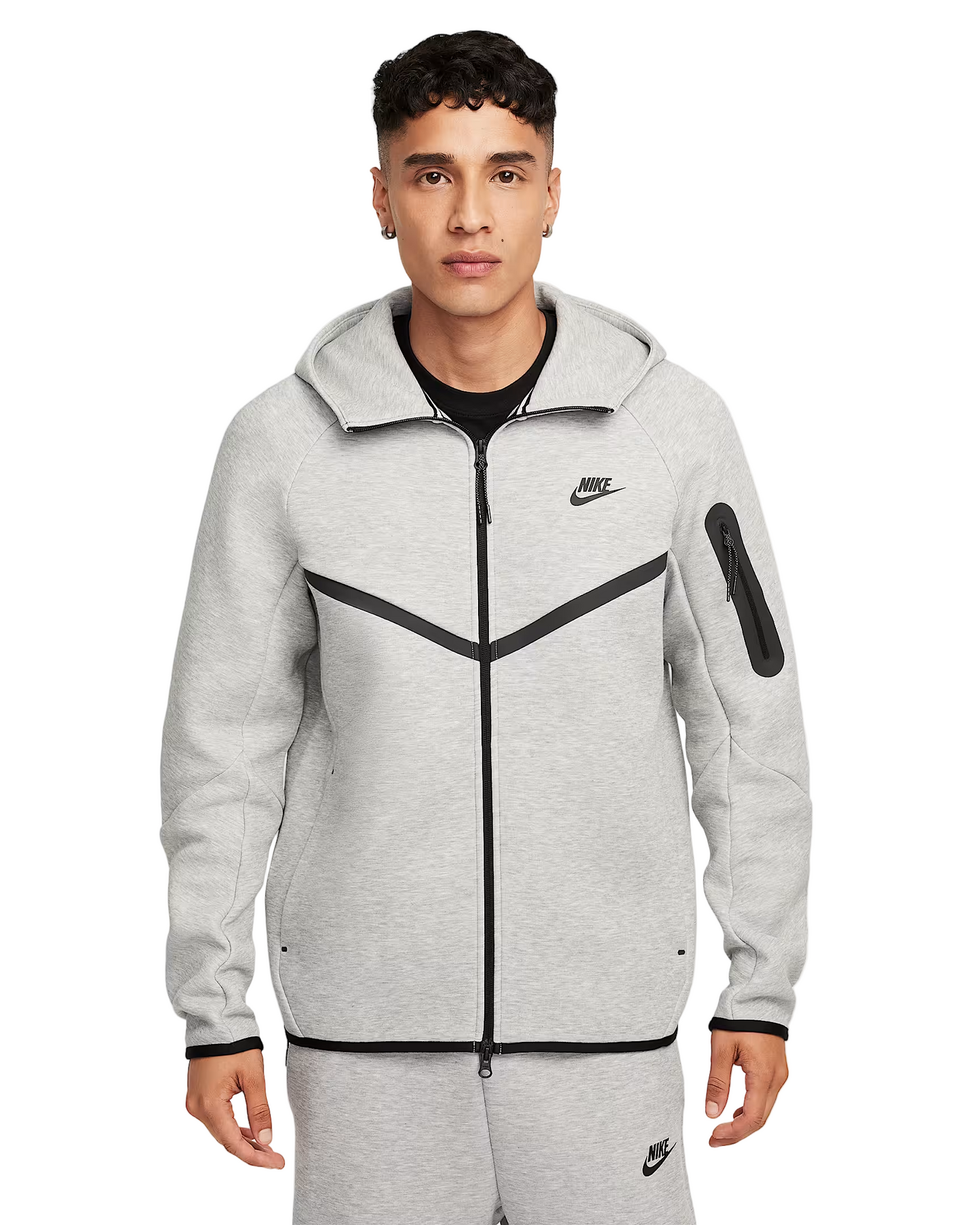 [HV0949-063] NIKE NIKE TECH HOODIE MENS CLOTHING ATHLETICGREY