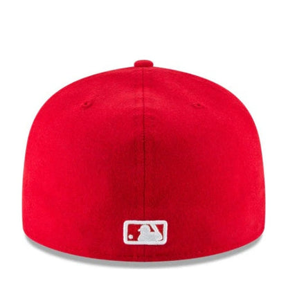 New York Yankees Scarlet Basic 59FIFTY Fitted 'Red And White' - Angle 4