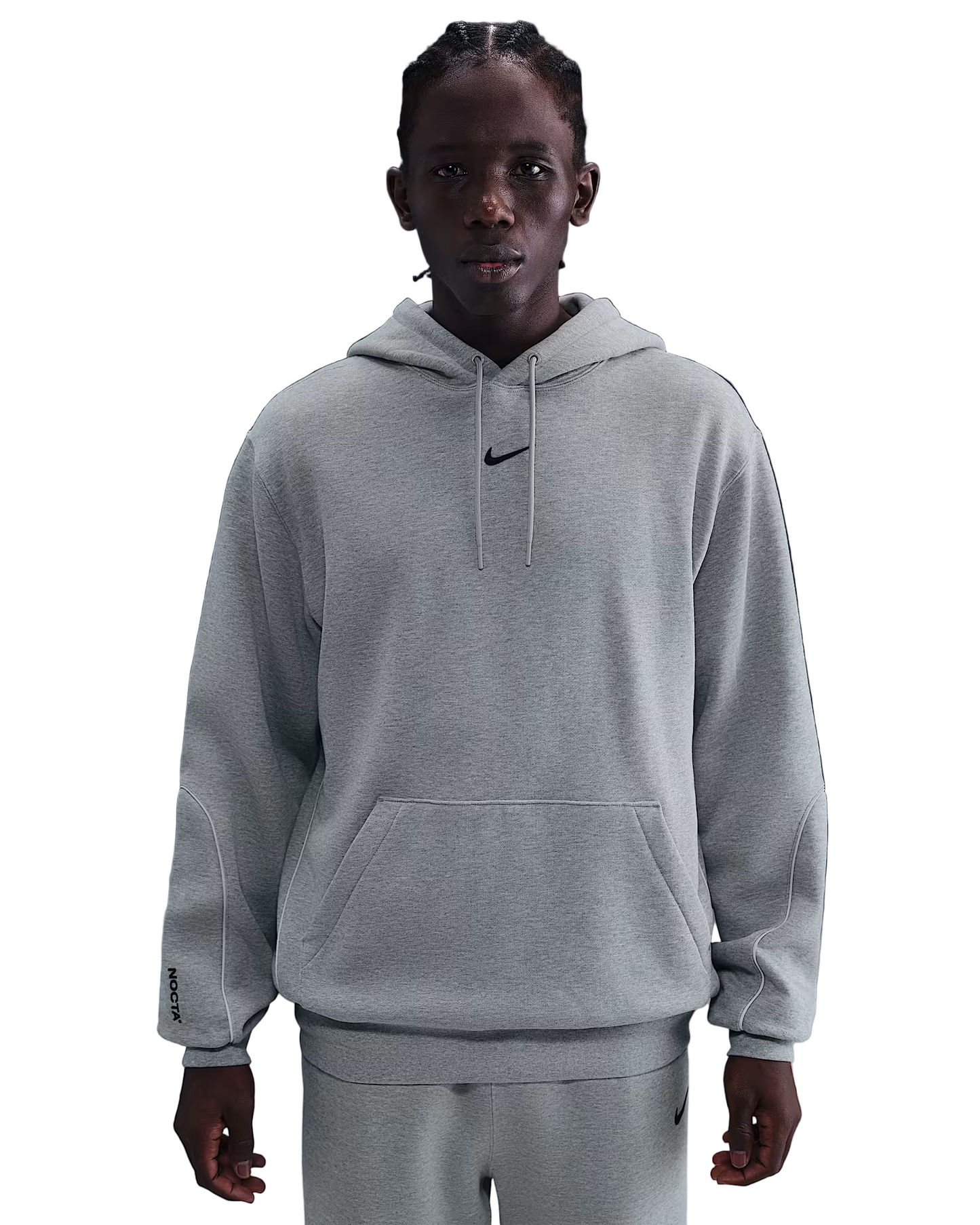 Nike NOCTA Premium Fleece Hoodie 'Athletic Grey' - Angle 4