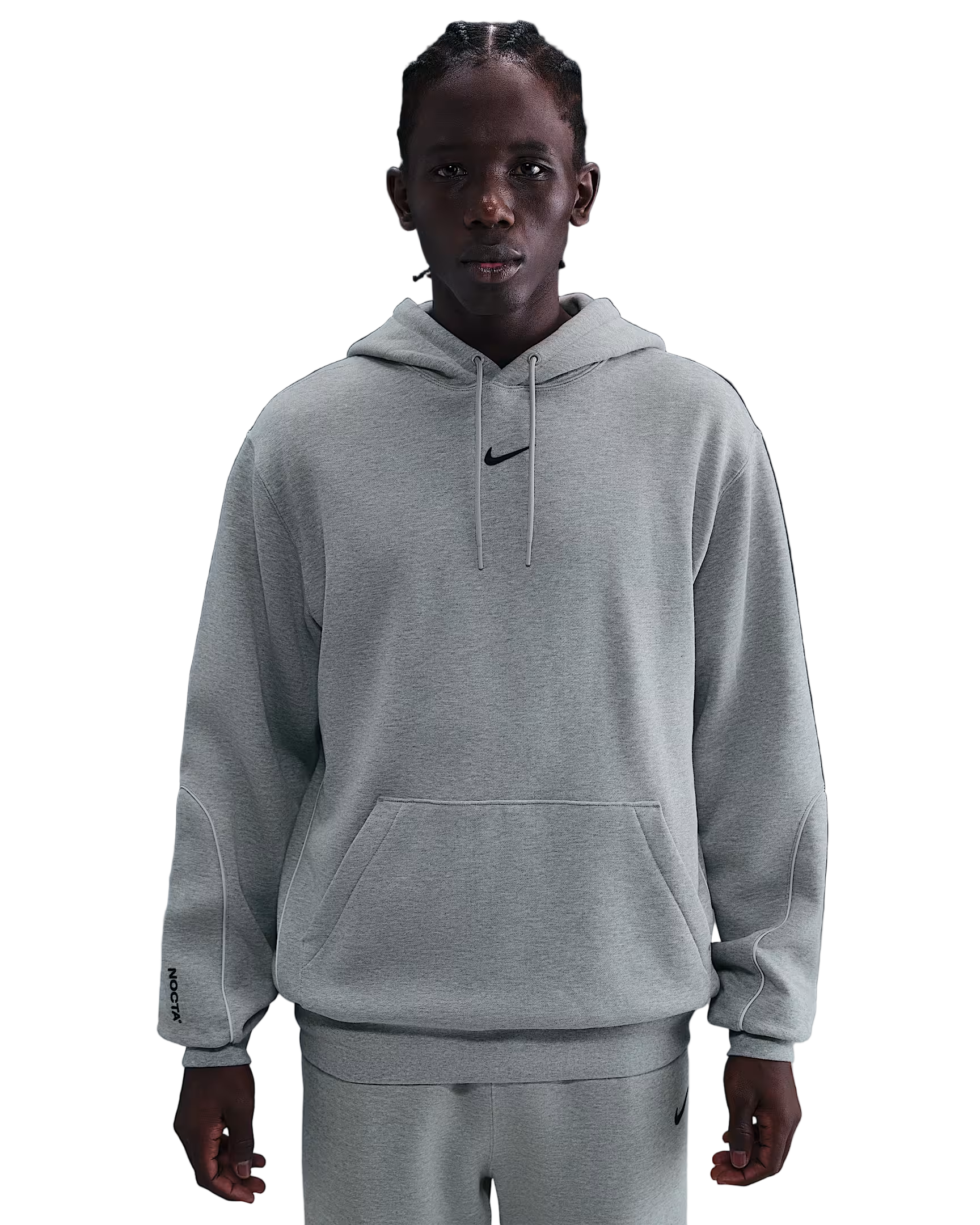 Nike NOCTA Premium Fleece Hoodie 'Athletic Grey' - Angle 4