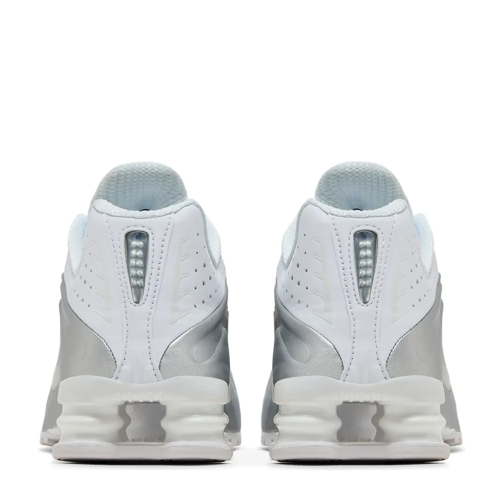 Nike Shox R4 'White Metallic Silver' sneaker, alternate view 8