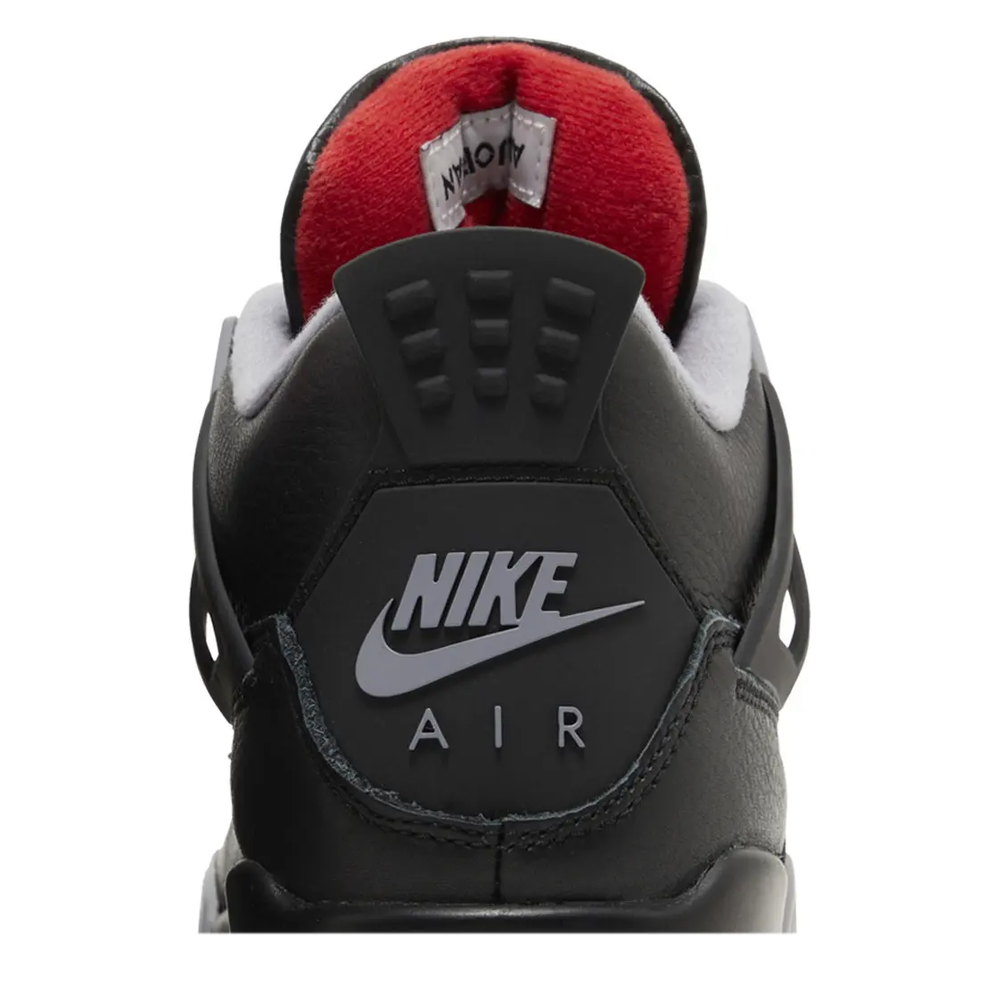 Air Jordan 4 Retro (GS) 'Black Fire Red Cement Grey' sneaker, alternate view 9