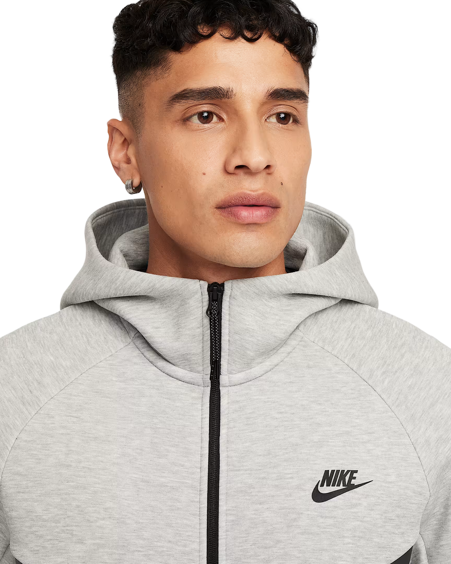 [HV0949-063] NIKE NIKE TECH HOODIE MENS CLOTHING ATHLETICGREY