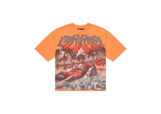 Godspeed Pool Party Tee Tangerine Men’s – Vibrant Summer Streetwear T-Shirt, Exclusive Poolside Graphic
