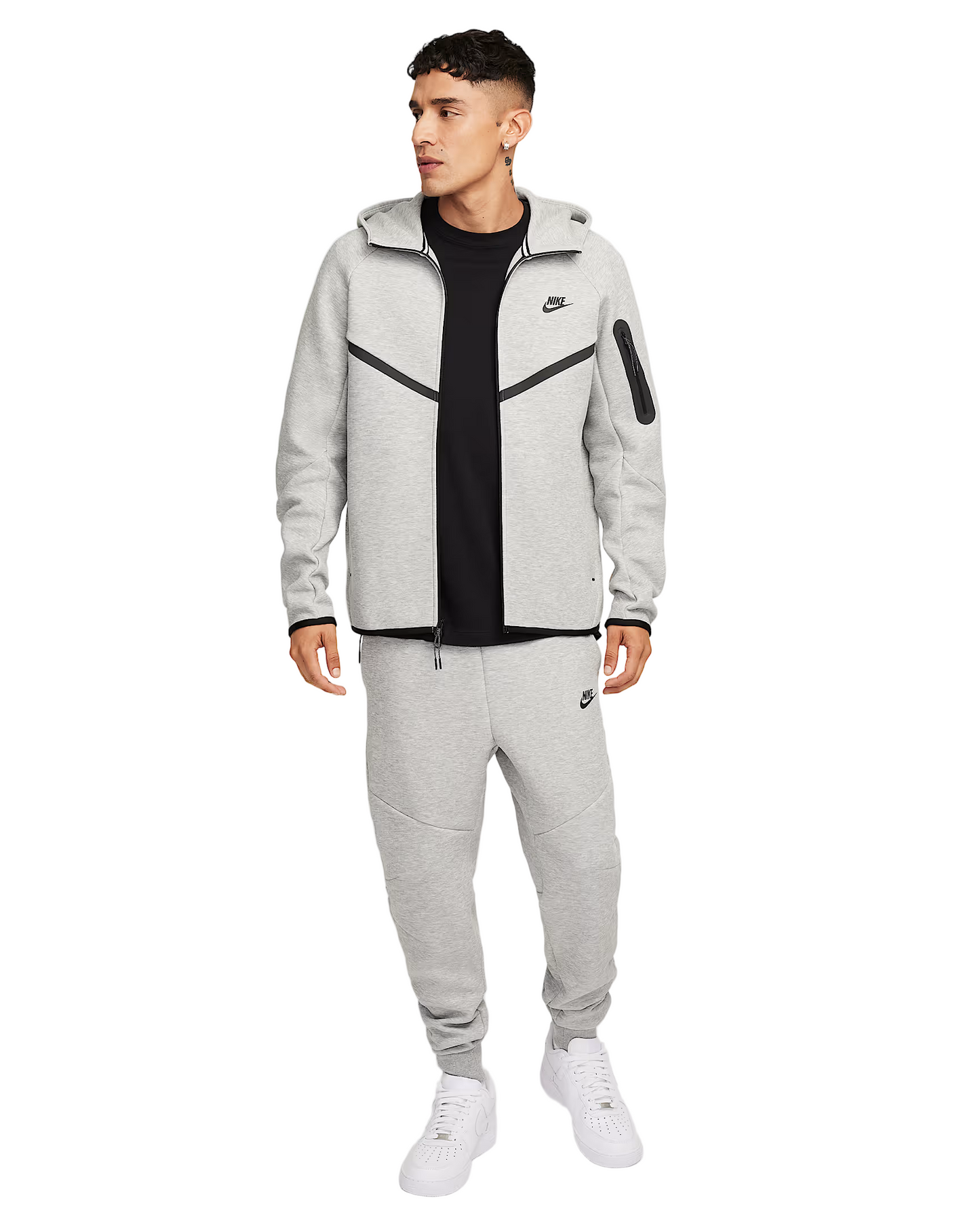 [HV0949-063] NIKE NIKE TECH HOODIE MENS CLOTHING ATHLETICGREY