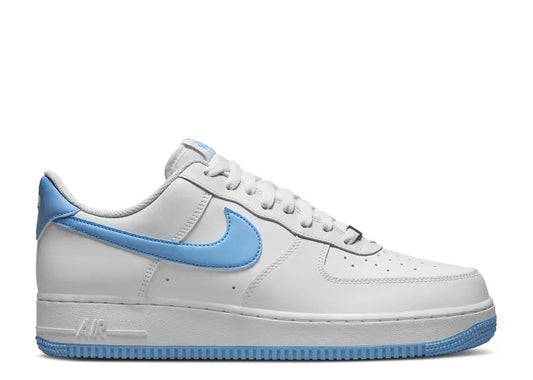Nike Air Force 1 07 White Aquarius Blue Mens Sneaker by Nike