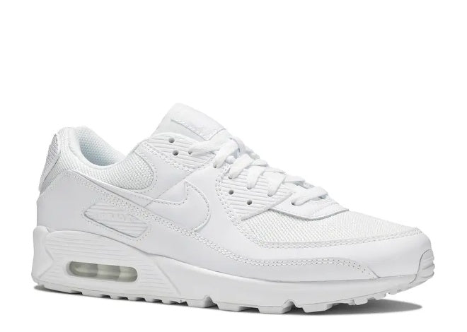 Nike Air Max 90 Triple White Mens Sneakers Premium Comfort by Nike