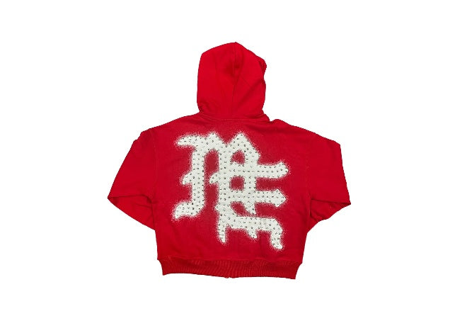 Mixed Emotion Men's Hoodie 'Red Rhinestone'