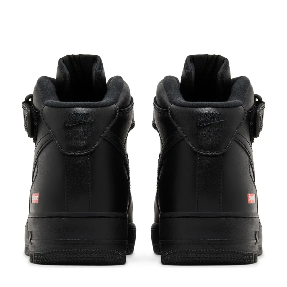 Nike Air Force 1 Mid x Supreme 'Box Logo Triple Black' sneaker, alternate view 8