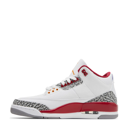 Air Jordan 3 Retro 'White Light Curry Cardinal Red' sneaker, alternate view 6