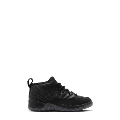 Air Jordan 12 Retro (TD) 'Black Bright Crimson Grey' sneaker, side view