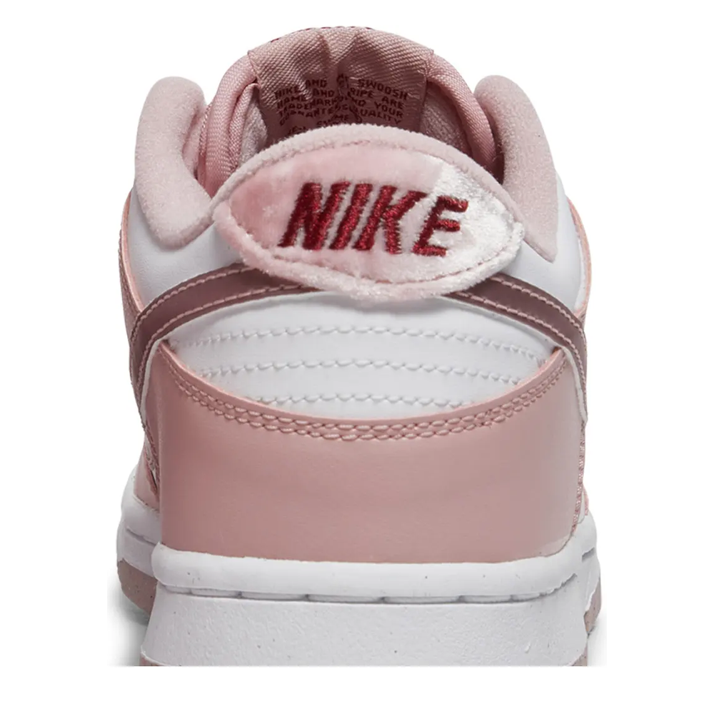 Nike Dunk Low (GS) 'Pink Glaze White' sneaker, alternate view 8