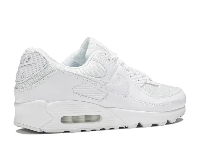 Nike Air Max 90 Triple White Mens Sneakers Premium Comfort by Nike