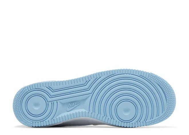Nike Air Force 1 07 White Aquarius Blue Mens Sneaker by Nike