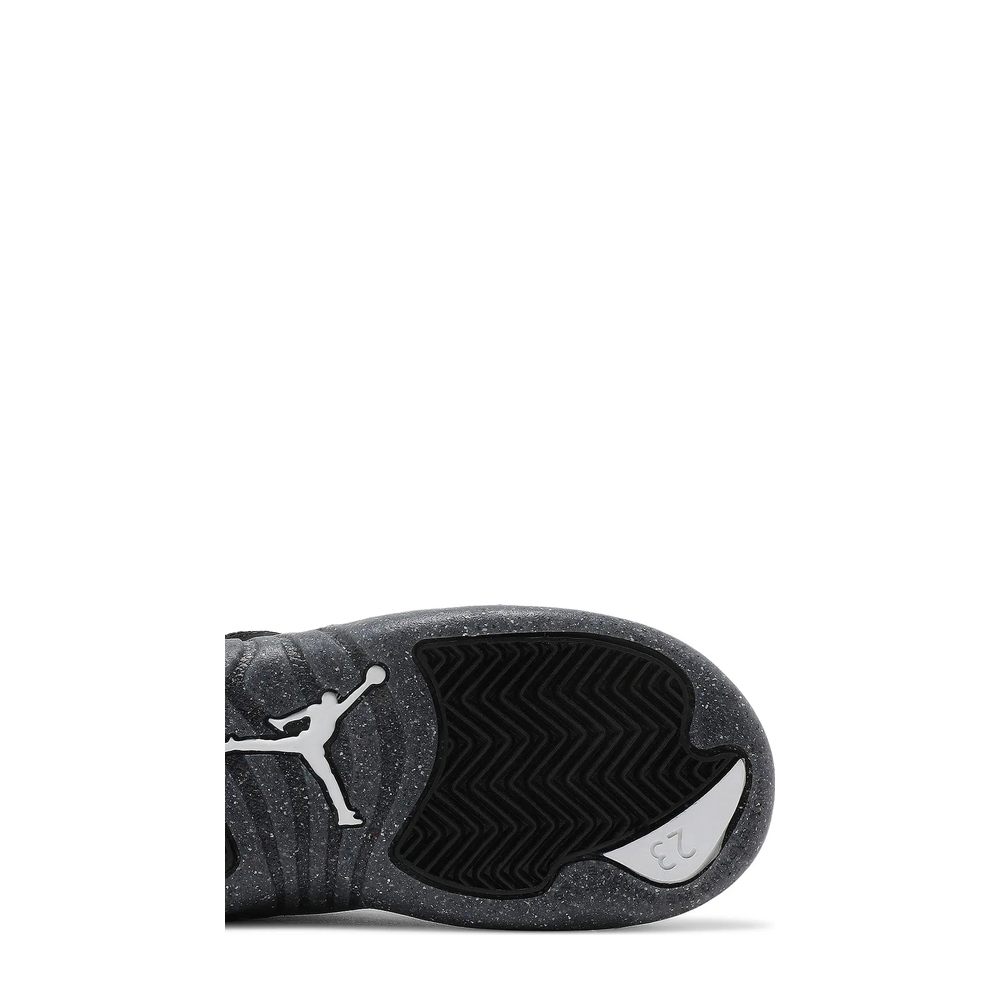 Air Jordan 12 Retro (TD) 'Black Bright Crimson Grey' sneaker, alternate view 4