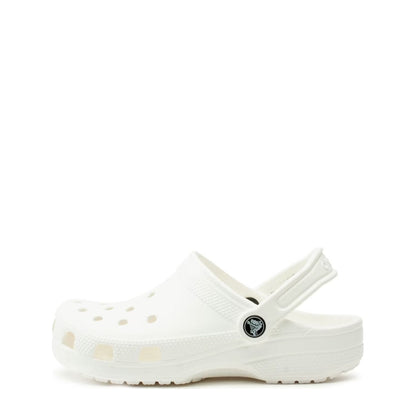 Crocs Boys' Classic Clogs - White Lightweight Comfort Slip-On Sandals - 75% Scale - Angle 2