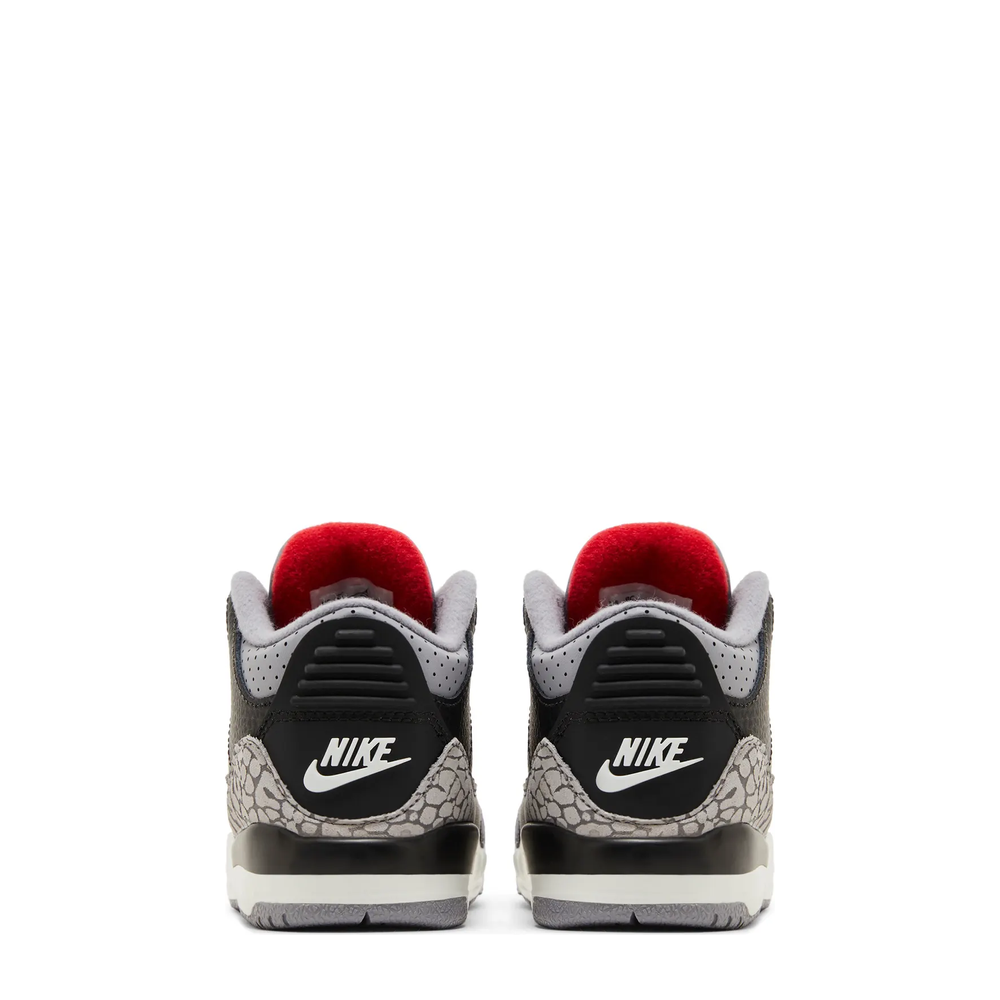 Air Jordan 3 Retro (TD) 'Black Fire Red Cement Grey' sneaker, alternate view 7