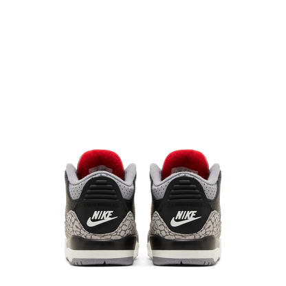 Air Jordan 3 Retro (TD) 'Black Fire Red Cement Grey' sneaker, alternate view 7