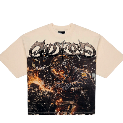 Godspeed 'Steel Sharpens Steel' Men's Bone Tee - Beige